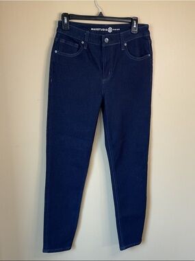 Max Studio  Indigo Skinny Jeans High Rise Size 8